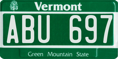 VT license plate ABU697