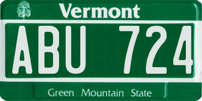 VT license plate ABU724