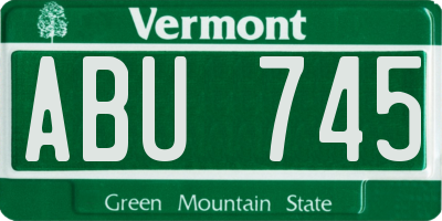 VT license plate ABU745