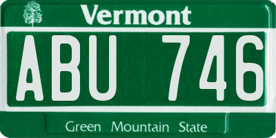 VT license plate ABU746