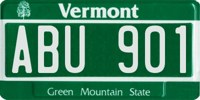 VT license plate ABU901
