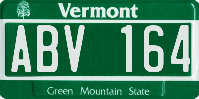 VT license plate ABV164
