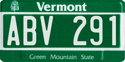 VT license plate ABV291