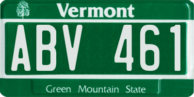 VT license plate ABV461