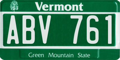 VT license plate ABV761