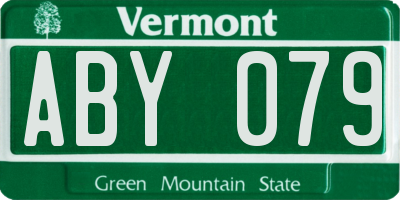 VT license plate ABY079