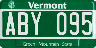 VT license plate ABY095
