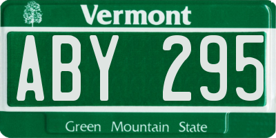 VT license plate ABY295
