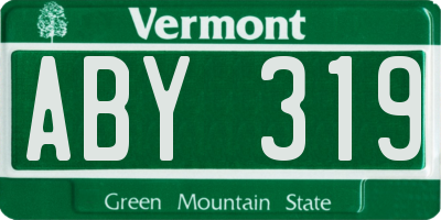 VT license plate ABY319