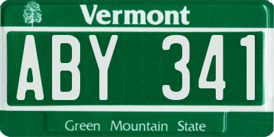 VT license plate ABY341
