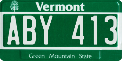 VT license plate ABY413