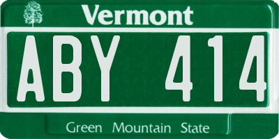 VT license plate ABY414