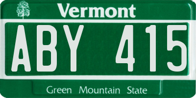 VT license plate ABY415