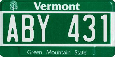 VT license plate ABY431