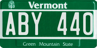 VT license plate ABY440