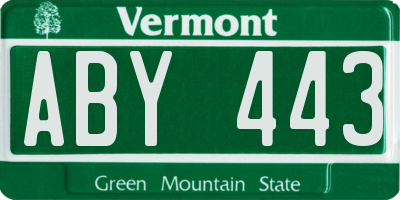VT license plate ABY443