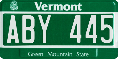 VT license plate ABY445