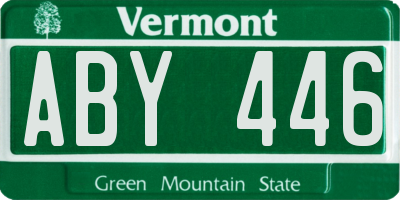 VT license plate ABY446