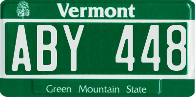 VT license plate ABY448