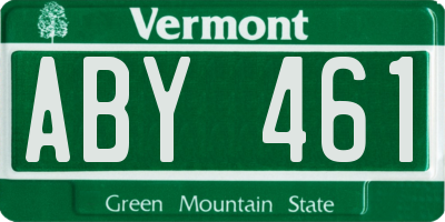 VT license plate ABY461