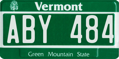 VT license plate ABY484