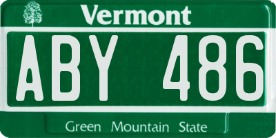 VT license plate ABY486