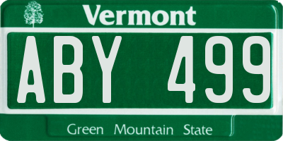 VT license plate ABY499