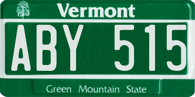 VT license plate ABY515