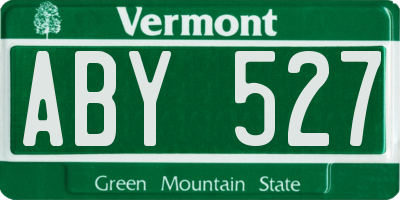 VT license plate ABY527