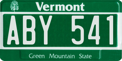 VT license plate ABY541