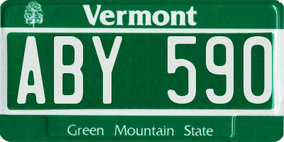 VT license plate ABY590