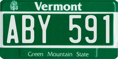 VT license plate ABY591