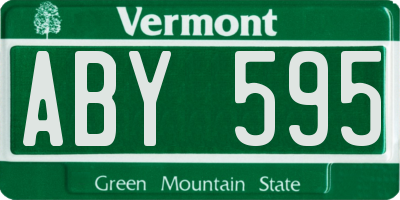 VT license plate ABY595