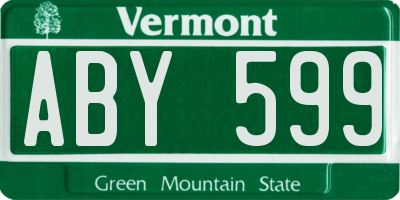 VT license plate ABY599