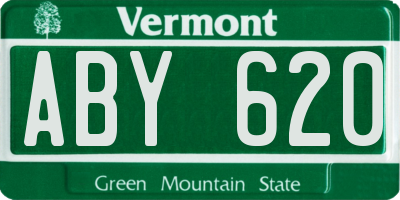 VT license plate ABY620