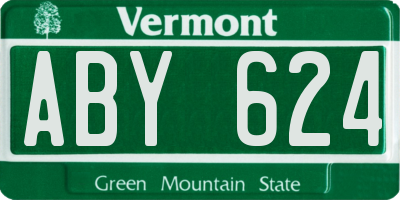 VT license plate ABY624