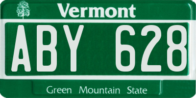 VT license plate ABY628
