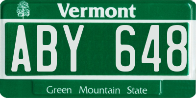 VT license plate ABY648