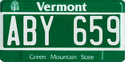 VT license plate ABY659