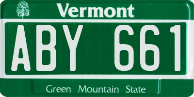 VT license plate ABY661