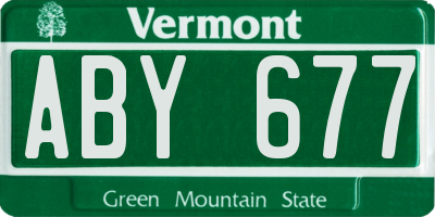 VT license plate ABY677