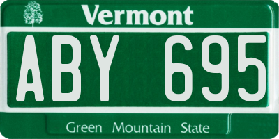 VT license plate ABY695