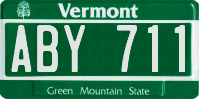 VT license plate ABY711