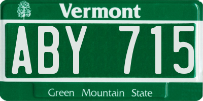 VT license plate ABY715