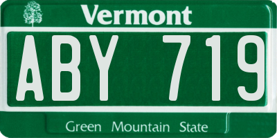 VT license plate ABY719