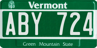 VT license plate ABY724