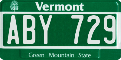VT license plate ABY729