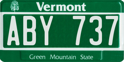 VT license plate ABY737