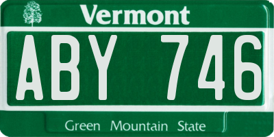 VT license plate ABY746