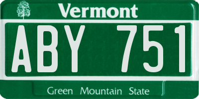 VT license plate ABY751